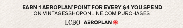 Earn 1 Aeroplan® point for every $4 you spend on VintagesShopOnline.com purchases